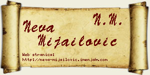 Neva Mijailović vizit kartica